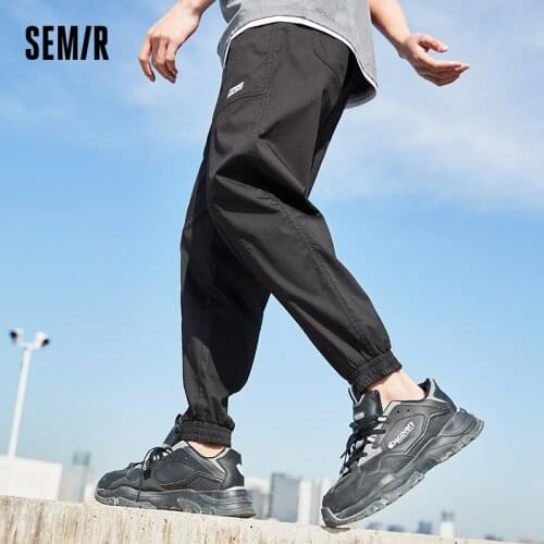 SEMIR Casual Pants Men 2021 Spring And Summer New Loose Trend Brand Trendy Ankle-Length Pants Slim Ice Oxygen Bar Pants