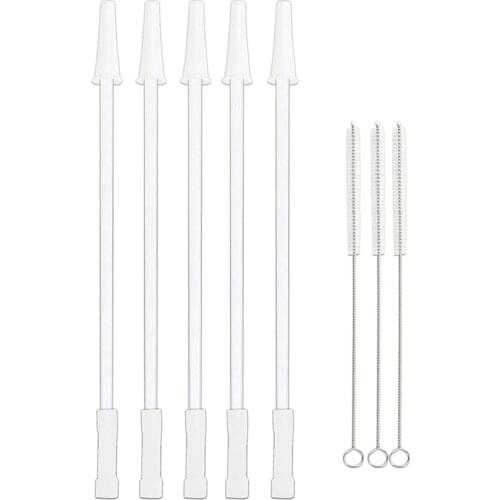 Gallon Water Bottle Reusable Straw Kit Clear Plastic Drinking Bottles GYM Tool Jug BPA Sports Cup Straw Bottle Accessories