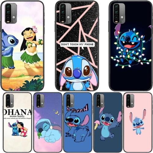 Stitch Blue Green Phone Case For XiaoMi Redmi 11 lite 9C 8A 7A Pro 10T 5G Anime Cover Mi 10 Ultra Poco M3 X3 NFC 8 SE cover