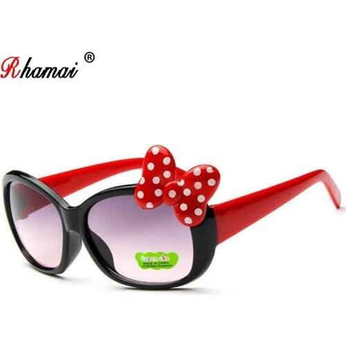 RHAMAI 2018 Childrens Eyewear Love Heart Girls Kids Sunglasses Summer UV400 Plastic Sun Glasses For Girls
