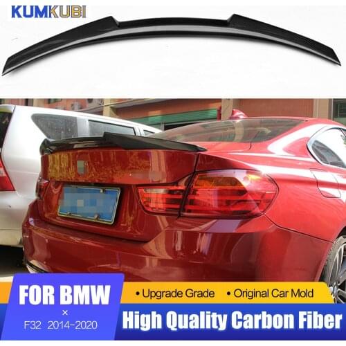 For BMW F32 4 Series 2 Door Coupe F32 Spoiler 2014-2020 420i 428i 430i M4 Style Carbon Fiber Rear Roof Spoiler Trunk Lip Wing