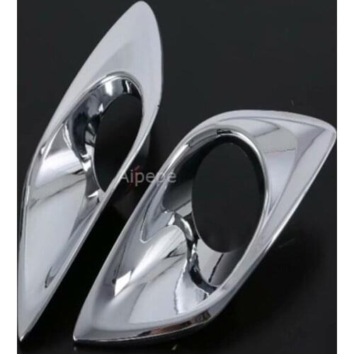 For Toyota VIOS 2019 Car Decoration ABS Chrome Front Fog Light Lamp Cover Trim Molding Bezel Garnish Sticker