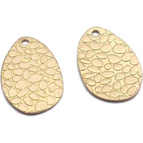 40pcs Raw Brass 11x19mm Oval Drop Charm Pendant Bracelet Tags For DIY Jewelry Findings Making Earrings