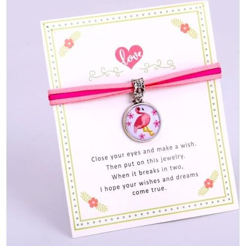 Flamingo Pineapple Flamingos Charm Bracelets Pink Adjustable Chain Jewelry Women Boy Girl Unisex Friendship Gift Drop Shipping