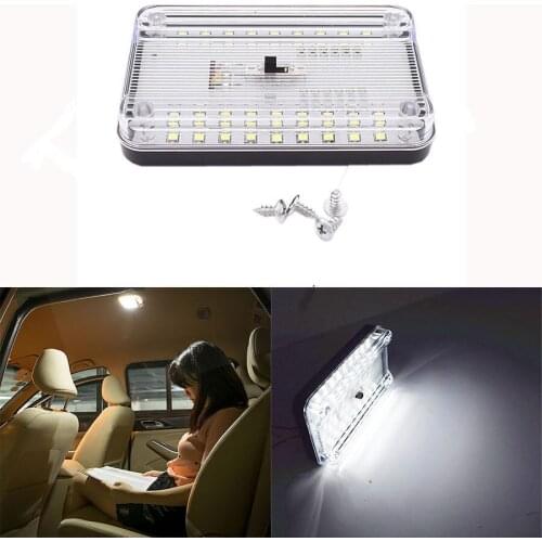 Fuleem Universal 36 LED Car Vehicle Interior Dome Roof Ceiling Reading Trunk Light Lamp white 6000k 12V