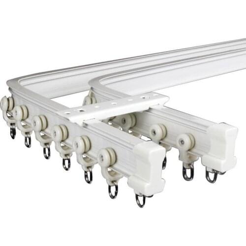 Flexible curtain track aluminum alloy guide rail bay window U-shaped curved track smooth and silent