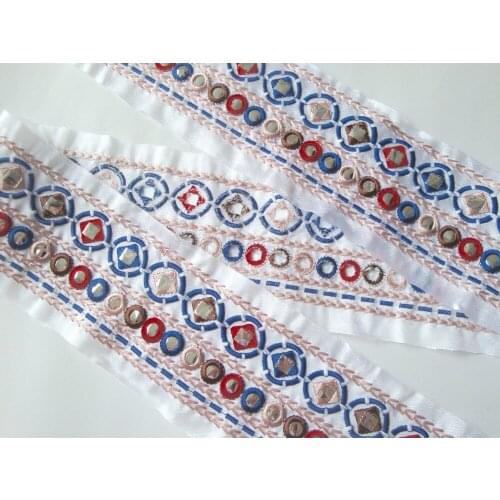 Miao mirror embroidery crochet cross stitch lace sewing trim vintage clothes dress collar ribbon ethnic tribal india boho gypsy