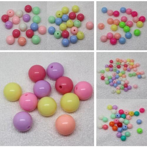 Mini. order is $7! Wholesales20-100pcs,6-20mm Multicolor Acrylic Plastic Pearl Round Loose Beads