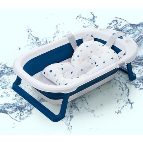 Soft Baby Bathtubs Mat Adjustable Newborn Baby Bath Seat Non-Slip Children Bath Shower Tubs Pad Baby Comfortable Bath Mat Pillow