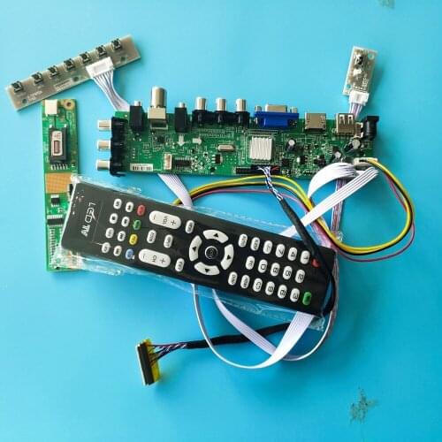 Kit For LP154WX5-TLB1/LP154WX5-TLC1 30pin 1280X800 Digital HDMI DVB-C DVB-T 1 CCFL LCD TV VGA USB remote Panel Controller board