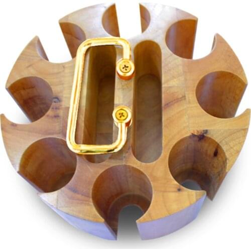 Poker Chip Set Wooden Carousel Case Rotation Storage Tray Perfect for casino nights parties events