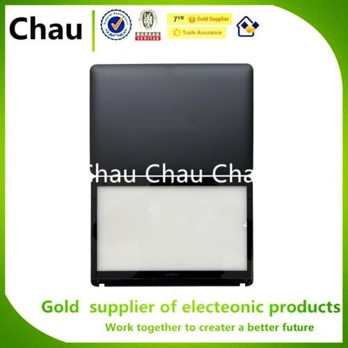New For Sony Vaio SVF142 Series TOP LCD Back Cover & LCD Front Bezel Cover Glass 4HHK8BHN000
