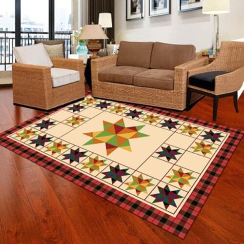 New living room carpet Coffee table sofa Floor Mat tapete para sala Bedroom rugs and carpets Creative Eight Pointed Star rug