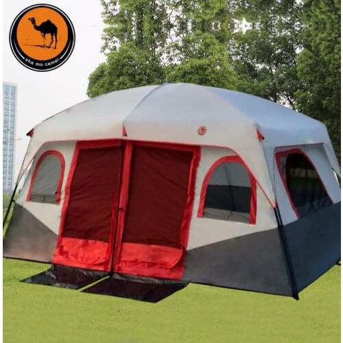 Two Bedroom Ultralarge 8-10 Person Waterproof Camping Tent Large Gazebo Barraca Tente De Camping