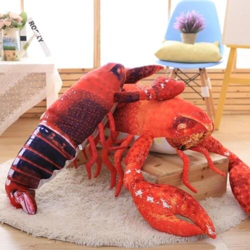 Lifelike Lobster Plush Toy Doll Stuffed Sea Animal lobster pillow Soft Kid Toys