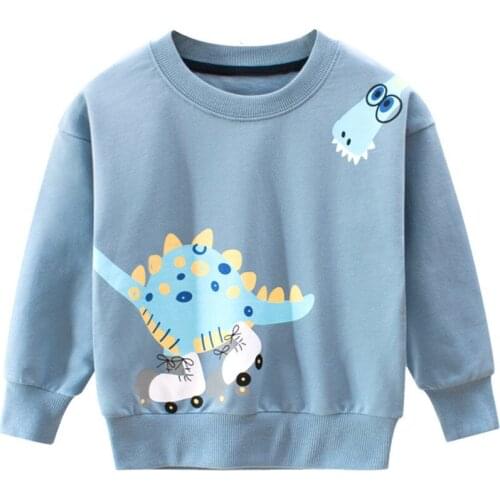Boys Shirts Autumn Cartoon Print Long Sleeve Shirt For Boy Toddler Kids Clothing Cotton Casual Tops 2 3 4 5 6 7 8 Years Baby Tee