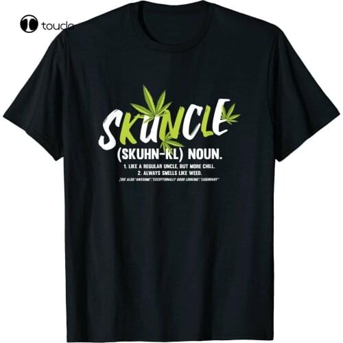 Canabis Uncle Weed Smoker Skuncle Marijuana Funny T-Shirt Black S-3Xl