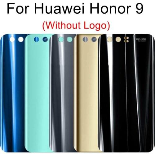 For Huawei Honor 9 Battery Cover Back Glass Panel Rear Door Housing Case Replacement For Honor 9 Battery Cover Without Logo
