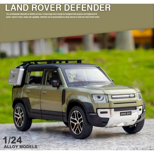 1:24 Land Rovers Defender SUV Alloy Car Diecast Model Off-road Toy Vehicle Pull Back Metal Car Simulation Collection Toys Boys