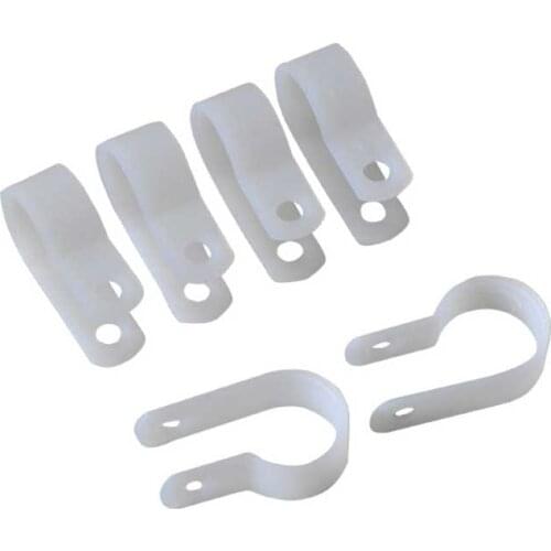 1/8" 3/16" 1/4" 5/16" 3/8" 1/2" 5/8“ White Nylon U R Shape Cable Clamp Clip UV Resistant Wire Electrical Hose Loop Fixer Holder