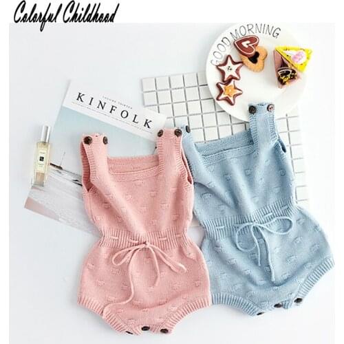 2018 pretty Cute Baby Girl Clothes Summer Sleeveless Dot Baby Romper Newborn Toddler Kids Jumpsuit knit vest romper Outfits
