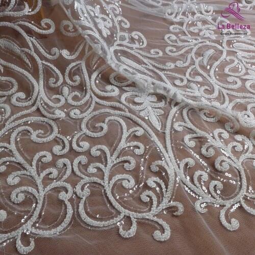 2021 off white wedding lace fabric,Ivory Heavy beaded lace,gown lace, hight patterns,Ivory sequins lace fabric 1 yard