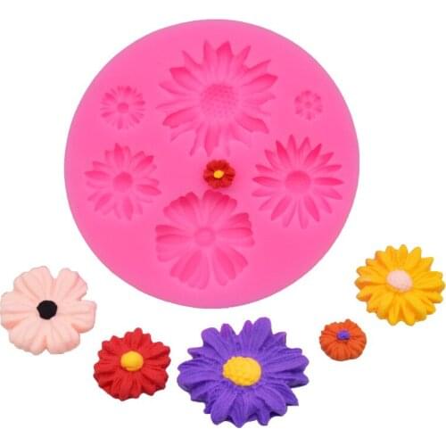 3D Cake Mold Multiple Mini Bowknots Flower Fondant Mold Silicone Cake Decoration Chocolate Soap Stencils Kitchen Baking Tool