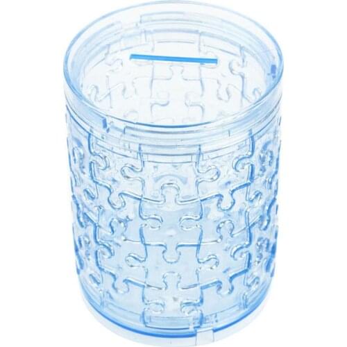 3D Crystal Puzzle DIY Assembly Practical Cute Piggy Bank Money Box Pencil Vase Jigsaw Puzzle Model Decoration Creativity Toy