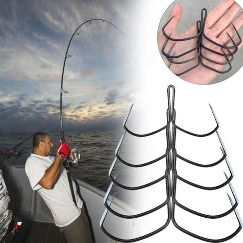 5Pcs Grinding Non-Barb Sickle-Shaped Sharpened Hooks Fishhooks Ice Fishing Tools Sharpened Hooks Fishhooks Ice Fishing Tools