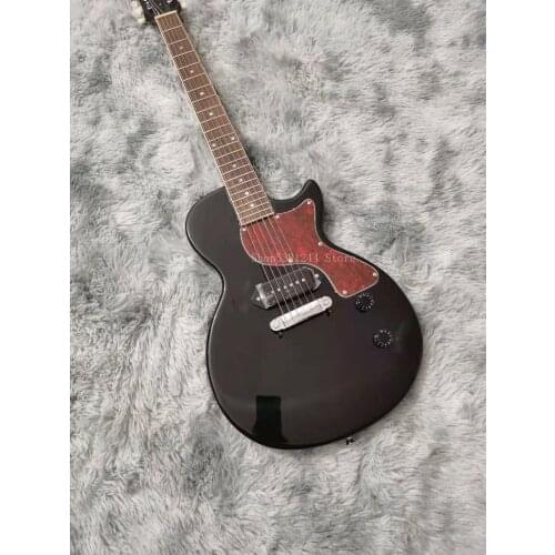 Free shipping, 6-string acoustic guitar, black paint, P90 pickup, customizable
