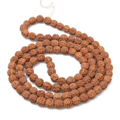 Rudraksha Beads Meditation Mala Bead Jewelry Making Prayer Chakras 108Pcs Bodhi Stone Tibetan Buddhism Bracelet Buddhist