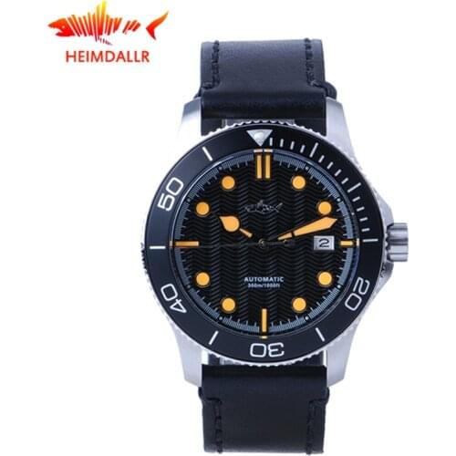 HEIMDALLR NH35 Mens Automatic Watch Sapphire Crystal Waterproof Japan Movement Mens Luminous Mechanical Watches