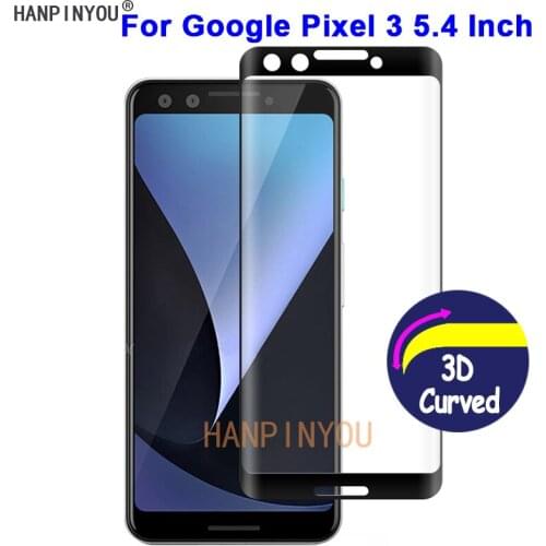 For Google Pixel 3 pixel3 5.4" 9H Hardness 3D Full Cover Slim Toughened Curved Tempered Glass Film Screen Protector Guard