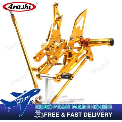 EU Stock CBR600RR CBR1000RR Adjustable Rearset Foot Pegs Rider Footrest Pedals For HONDA CBR600 2003-2006 / CBR1000 2004-2007