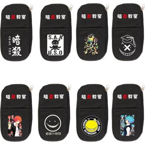 Assassination Classroom Cosplay Canvas Pencil Case Zipper Cartoon Cosmetic Make Up Bag Stationery Bag Gift