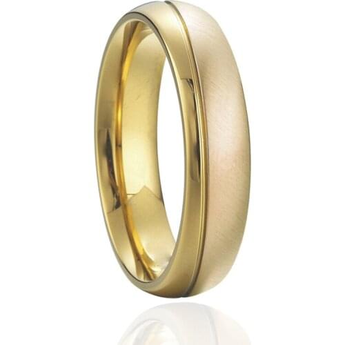 Classic dubai golden wedding band rings for male mens jewelry titanium steel hand finger ring man vanlentine anniversary