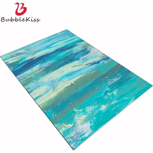 Bubble Kiss Abstract Blue Carpets For Living Room Sea Beach Oil Painting Pattern Large Floor Rugs Home Decor Thick Bedroom Rugs
