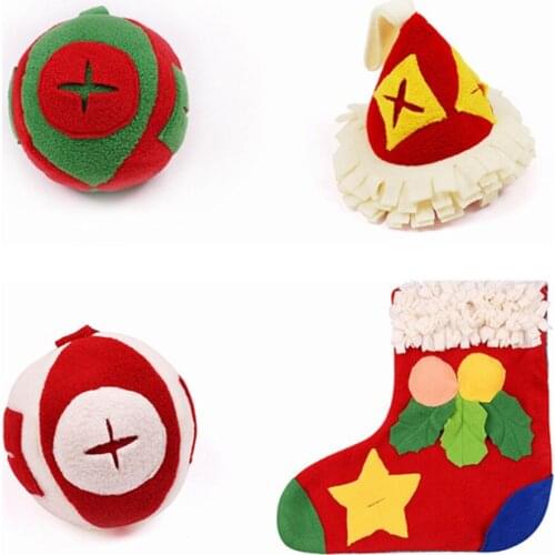 Legendog 4PCS Pet Snuffle Toy Interactive Creative Training Sniffing Pad Dog Feeding Toy Carpet Washable Supplies For Christmas