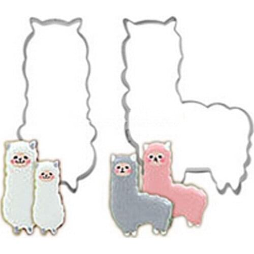 Alpaca Shaped Metal Cookie Cutters Stainless Steel Tools Cake Biscuit Kitchen Mold Fondant Party Wedding Decor Sugar Mould
