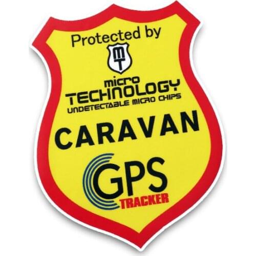 Fashion Car Sticker Protected By Technology Gps Carvan Accessories Reflective Waterproof Sunscreen PVC Decal,9cm*7cm