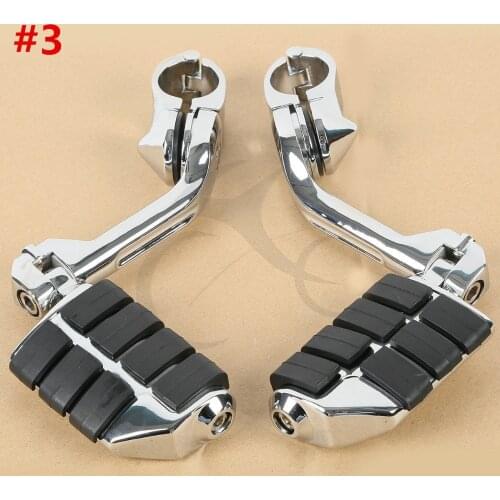 Motorcycle 1 1/4'' Foot Pegs Rest Footpegs Clamps Engine Guard Fit For Harley Davidson