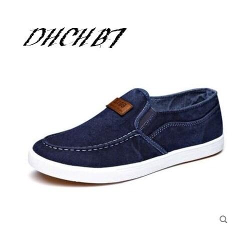 2018 Spring Mens Breathable Canvas Shoes High Quality Casual Shoes Jeans Slip On Casual Shoes Men Fashion Flats Footwear Loafer