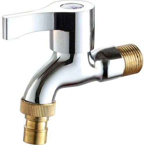 Brass single cold water wall tap garden piscinas washing machine water tap basin faucet bibcock