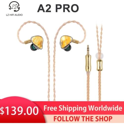 LZ A2 PRO Resin In-ear Monitor 1 Dynamic+2 Knowles BA Hybrid 3 Driver HIFI Earphone Sport Music Earbud Detachable 2Pin Cable