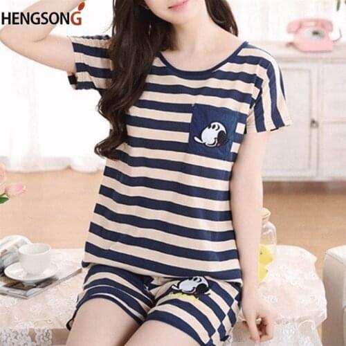 New Women Pajamas Suits Lovely Home Suit Sleepwear Short Sleeve Pyjamas Comfortable Girl Spring And Summer Colthing
