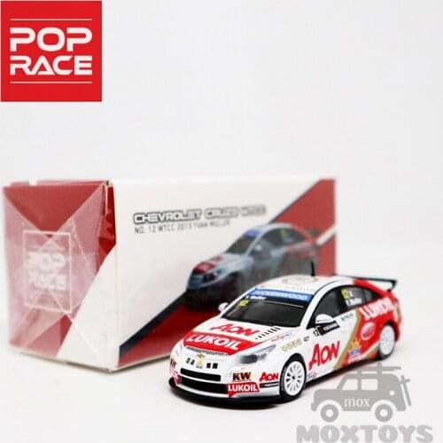 POPRACE 1:64 Chevrolet Cruze WTCC No.12 WTCC 2013 Yvan Muller Diecast Model Car