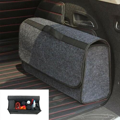 Portable Foldable Car Trunk Organizer Felt Cloth Storage Box Case Auto Interior Stowing Tidying Container Bags Car Supplies