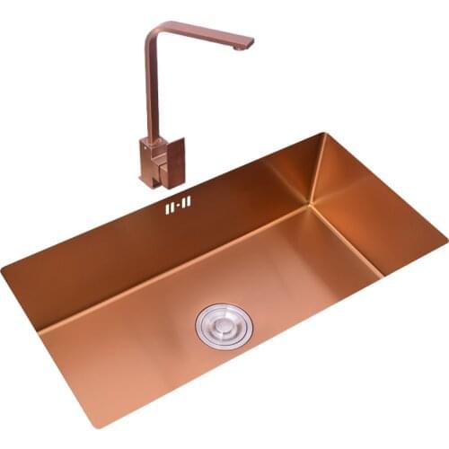 Multi Colors 60x40cm Kitchen Sinks Brush Finish Kitchen Sink Stainless Steel Sink Single Bowl for Kitchen Fixture D2T900