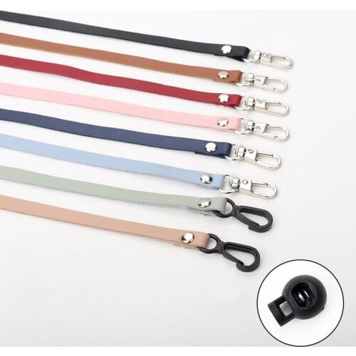 Pu Leather Double Buckle Mask Hanging Chain Adjustable Face Mask Lanyard Hanging Rope Convenient Rest Holder Rope Hang On Neck