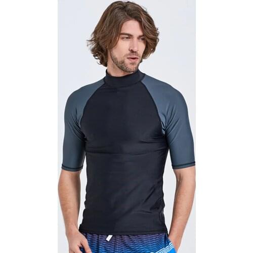 Sbart Short Sleeve Men Rash Guards T Shirts Surf Windsurf Sailing Tops Male Swimsuits Swimwear Bathing Suits BO